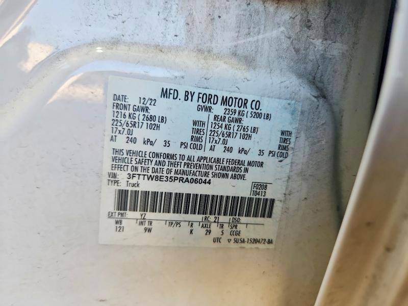 2023 Ford Maverick მანქანა იყიდება აუქციონზე, vin: 3FTTW8E35PRA06044, აუქციონის ნომერი: 62836206