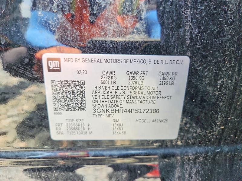 2023 Chevrolet Blazer მანქანა იყიდება აუქციონზე, vin: 3GNKBHR44PS172386, აუქციონის ნომერი: 60417886