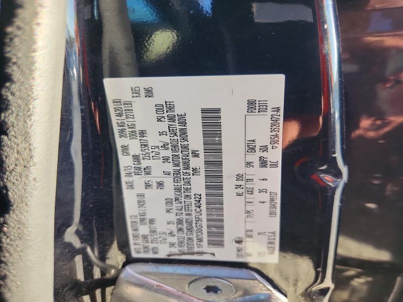 2015 Ford Escape მანქანა იყიდება აუქციონზე, vin: 1FMCU0G75FUC40422, აუქციონის ნომერი: 59542576