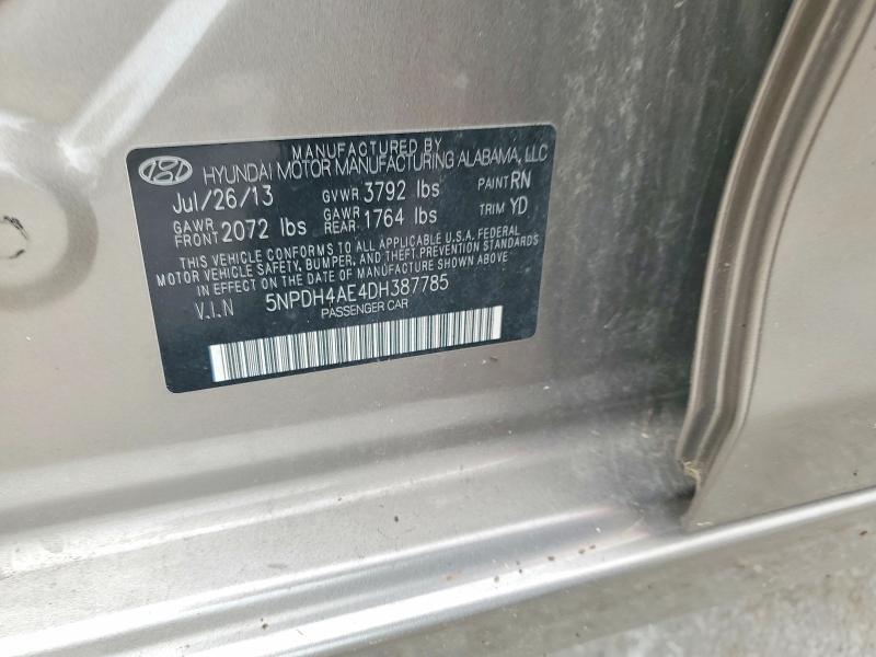 Продажа на аукционе авто 2013 Hyundai Elantra, vin: 5NPDH4AE4DH387785, номер лота: 62602036