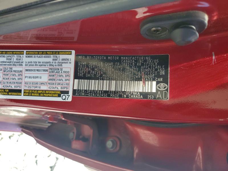 Продаж на аукціоні авто 2006 Toyota Corolla, vin: 2T1BR32E76C566602, номер лоту: 60521696