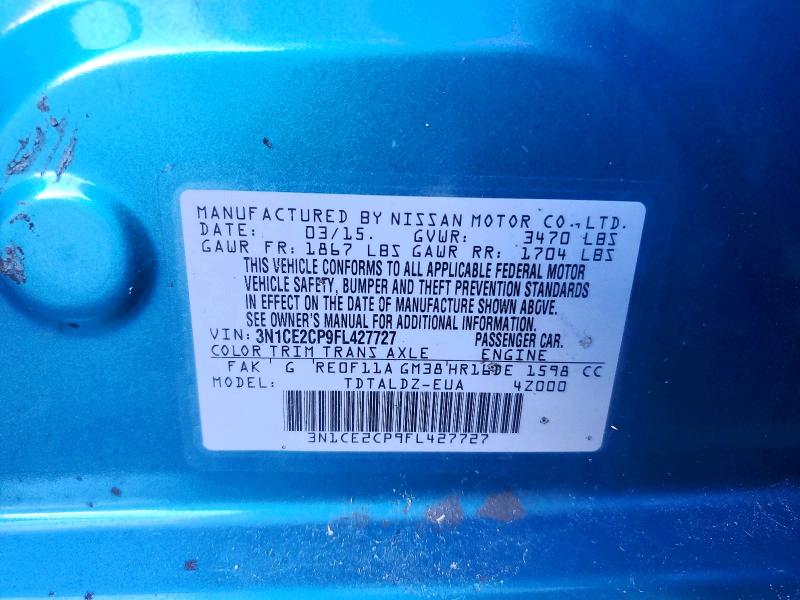 Aukcja sprzedaży 2015 Nissan Versa Note, vin: 3N1CE2CP9FL427727, numer aukcji: 61291676