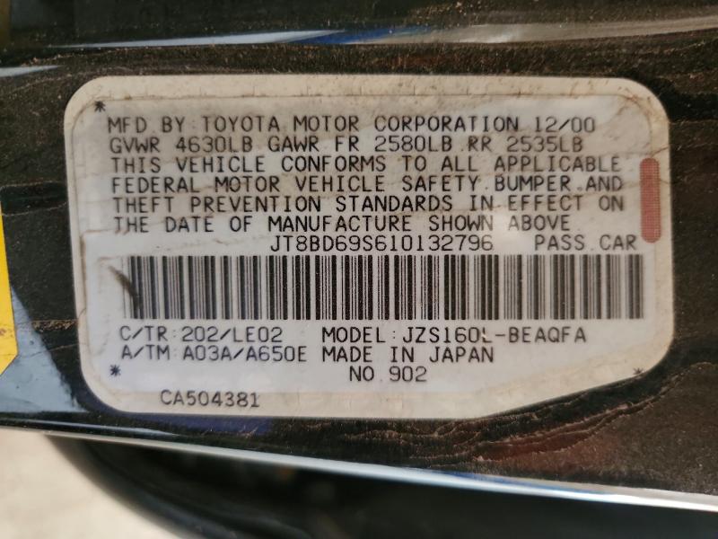Продажа на аукционе авто 2001 Lexus Gs, vin: JT8BD69S610132796, номер лота: 59965056
