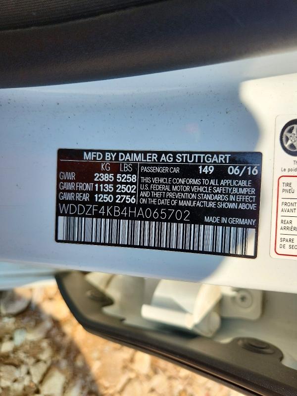Aukcja sprzedaży 2017 Mercedes-benz E, vin: WDDZF4KB4HA065702, numer aukcji: 62869786