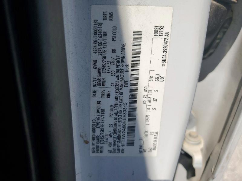 Продаж на аукціоні авто 2017 Ford F250, vin: 1FT7W2A60HEE30315, номер лоту: 61708406
