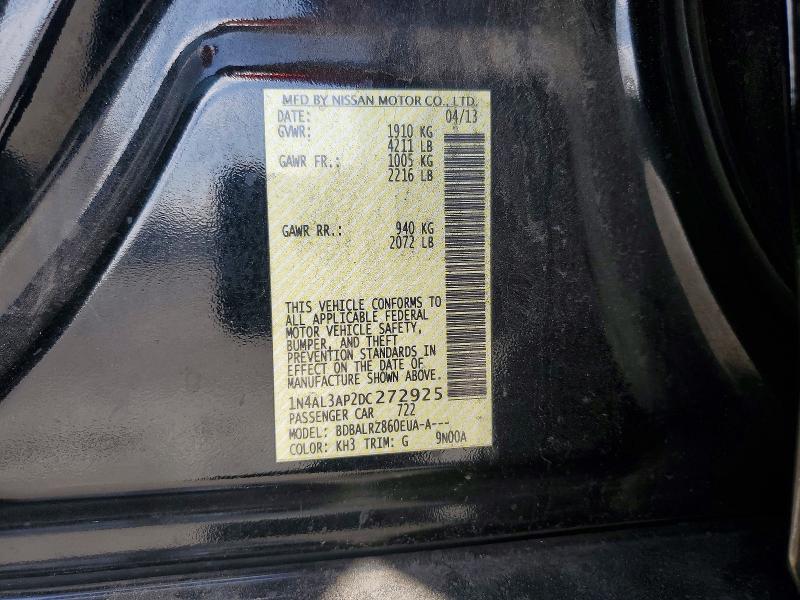 61565926 :رقم المزاد ، 1N4AL3AP2DC272925 vin ، 2013 Nissan Altima مزاد بيع