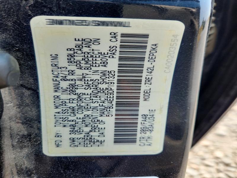 59303986 :رقم المزاد ، 5YFBU4EE9DP191325 vin ، 2013 Toyota Corolla مزاد بيع