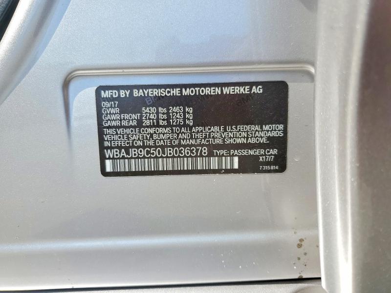 Продажа на аукционе авто 2018 Bmw M550xi, vin: WBAJB9C50JB036378, номер лота: 61189336