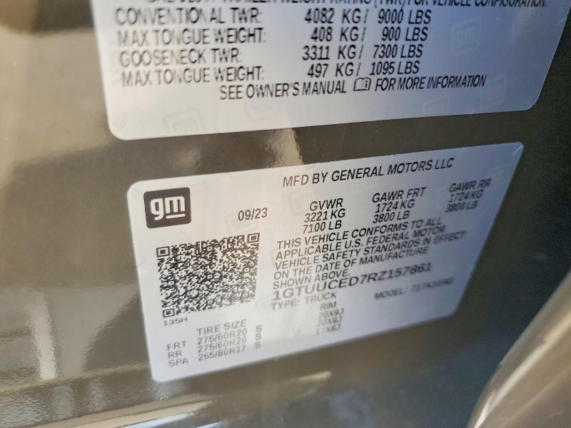 60034486 :رقم المزاد ، 1GTUUCED7RZ157861 vin ، 2024 Gmc Sierra مزاد بيع
