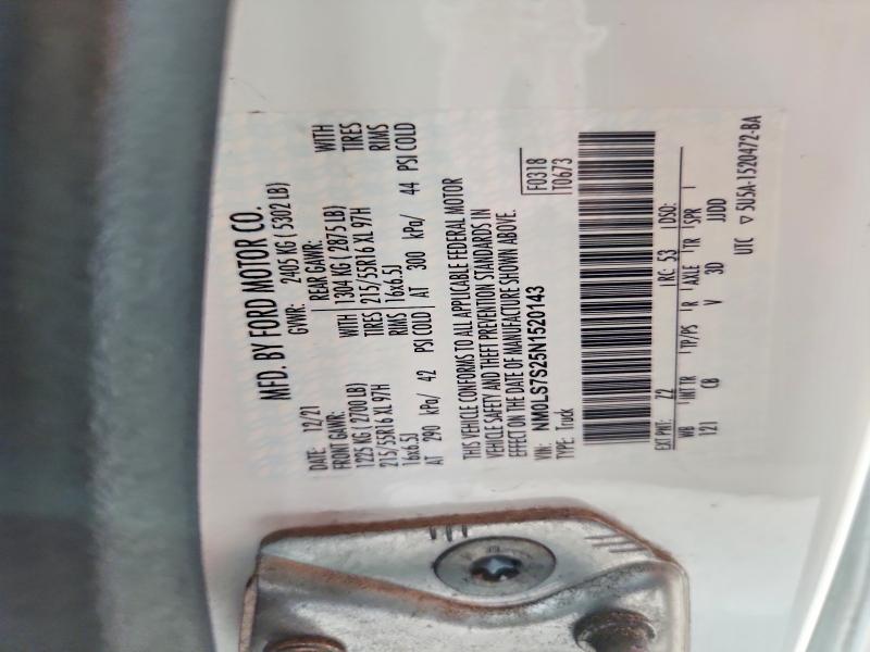 60320236 :رقم المزاد ، NM0LS7S25N1520143 vin ، 2022 Ford Transit Connect مزاد بيع