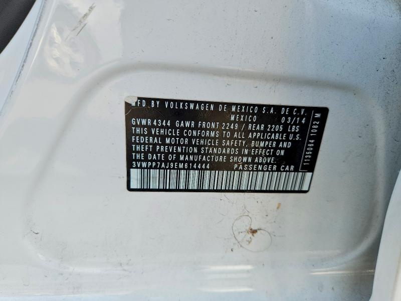 63056636 :رقم المزاد ، 3VWPP7AJ9EM614444 vin ، 2014 Volkswagen Jetta مزاد بيع