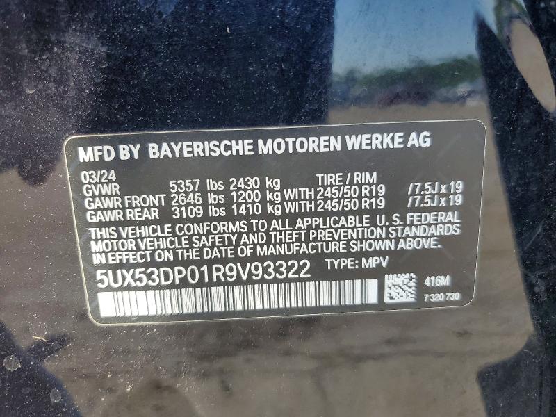 Продажа на аукционе авто 2024 Bmw X3, vin: 5UX53DP01R9V93322, номер лота: 60156236