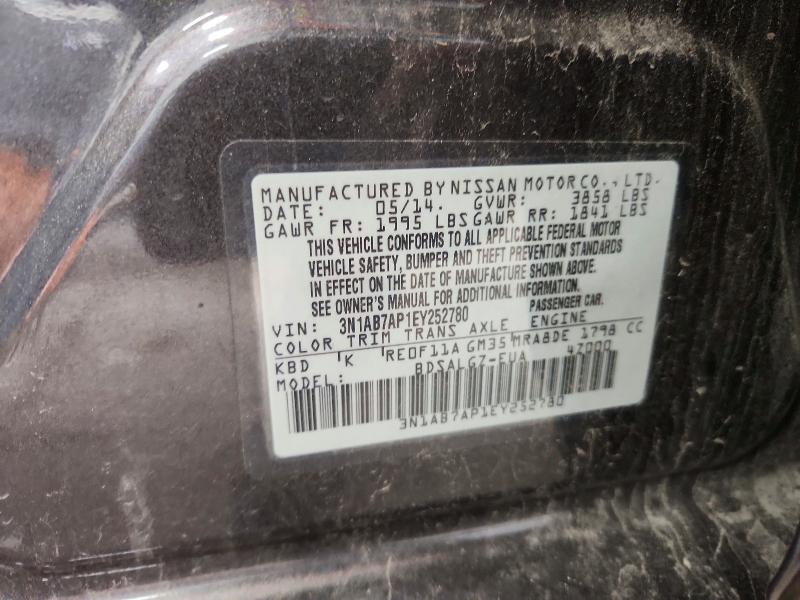 Продаж на аукціоні авто 2014 Nissan Sentra, vin: 3N1AB7AP1EY252780, номер лоту: 60515876