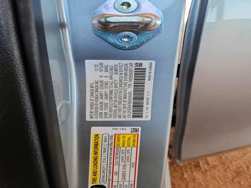 Aukcja sprzedaży 2025 Honda Civic, vin: 2HGFE4F89SH330400, numer aukcji: 60055116