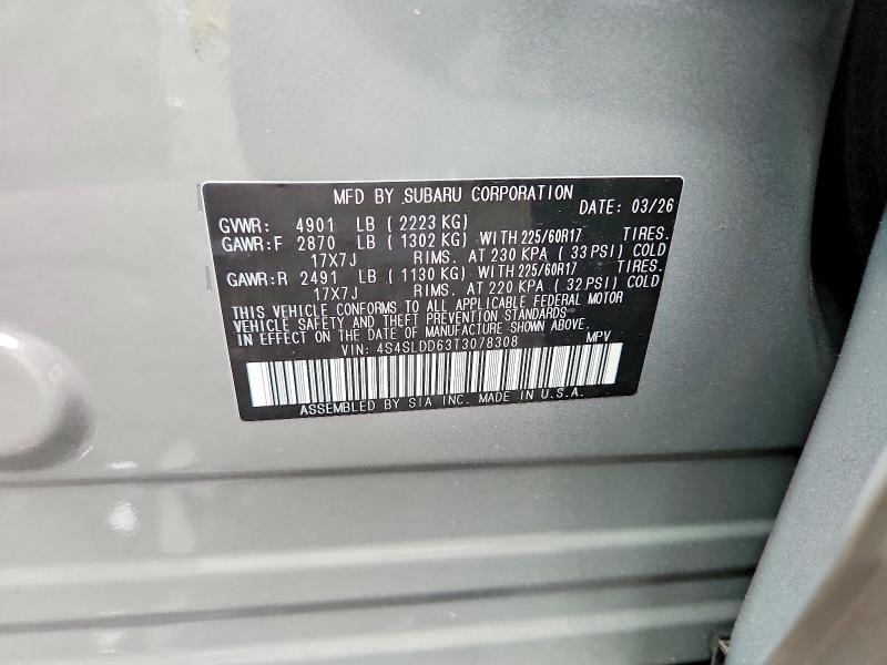 Aukcja sprzedaży 2026 Subaru Forester, vin: 4S4SLDD63T3078308, numer aukcji: 61950886