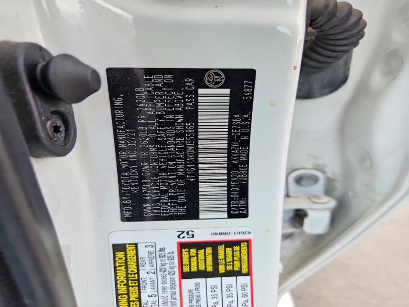 Продаж на аукціоні авто 2021 Toyota Camry, vin: 4T1G11AK0MU555865, номер лоту: 61923956