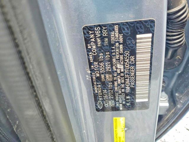 61702366 :رقم المزاد ، KMHGN4JF7FU054550 vin ، 2015 Hyundai Genesis مزاد بيع