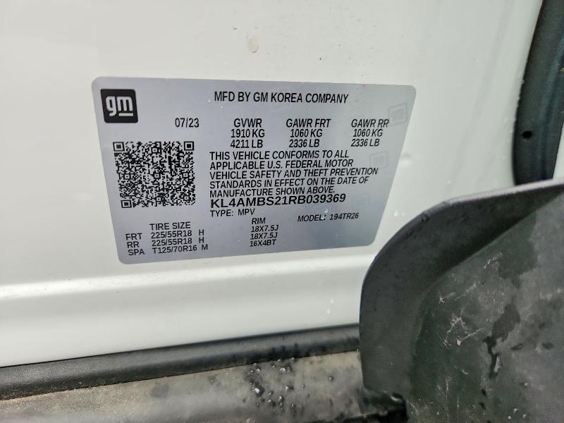 60231406 :رقم المزاد ، KL4AMBS21RB039369 vin ، 2024 Buick Encore Gx مزاد بيع