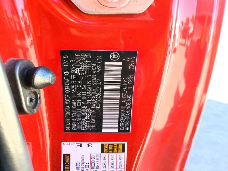 Aukcja sprzedaży 2016 Scion Tc, vin: JTKJF5C73GJ021379, numer aukcji: 62290996