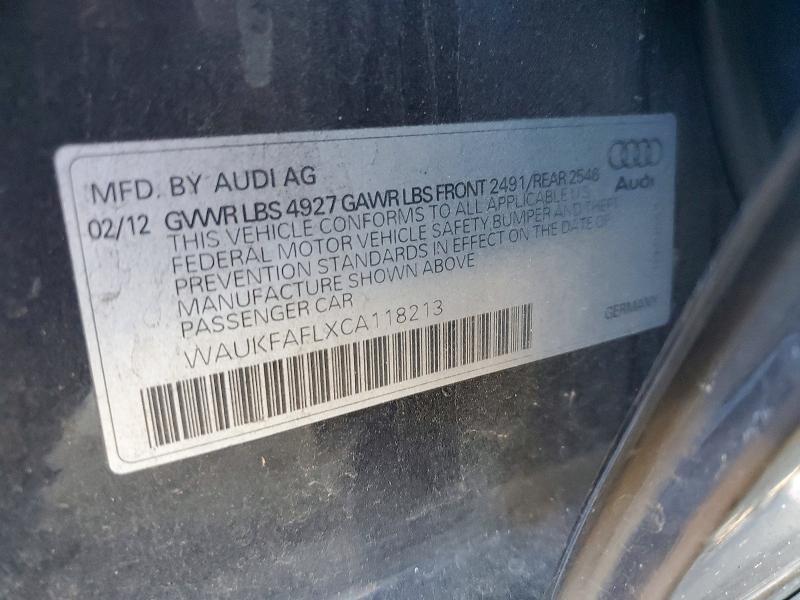 Продаж на аукціоні авто 2012 Audi A4, vin: WAUKFAFLXCA118213, номер лоту: 61940506
