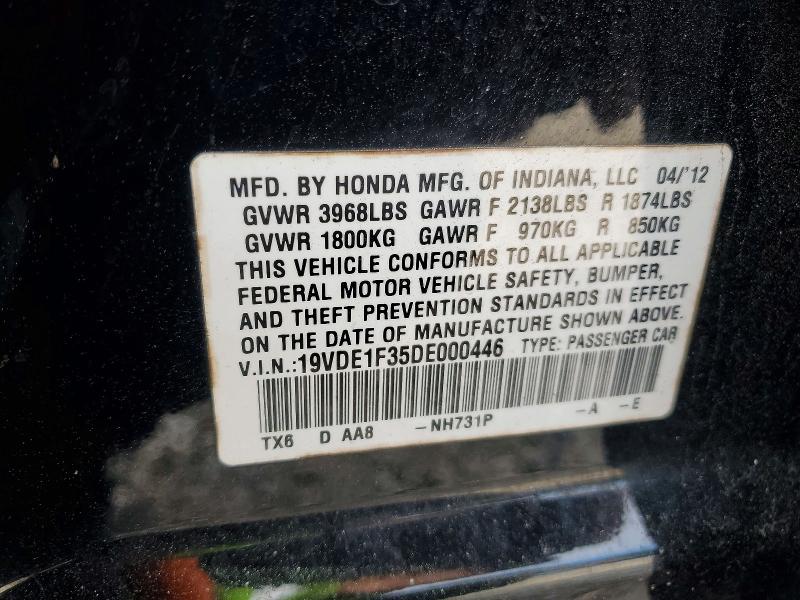 Aukcja sprzedaży 2013 Acura Ilx, vin: 19VDE1F35DE000446, numer aukcji: 59259006