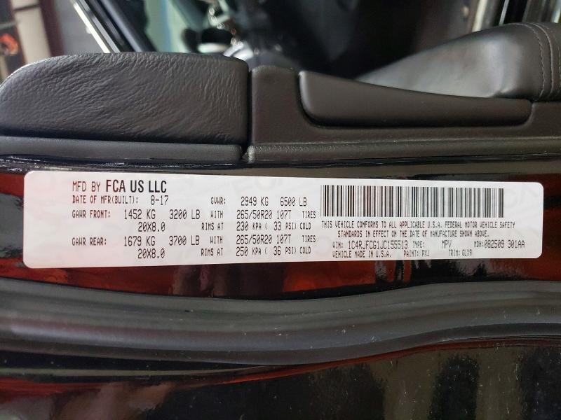 Продажа на аукционе авто 2018 Jeep Grand Cherokee, vin: 1C4RJFCG1JC155513, номер лота: 61366366