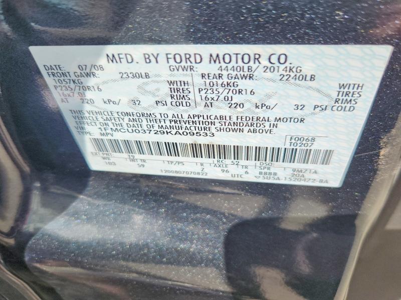 Продажа на аукционе авто 2009 Ford Escape, vin: 1FMCU03729KA09533, номер лота: 61549926