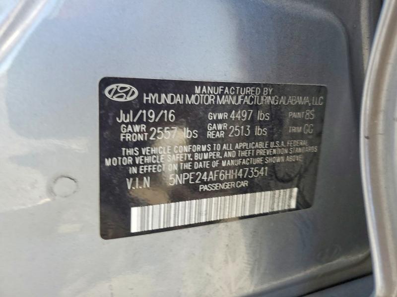 Продаж на аукціоні авто 2017 Hyundai Sonata, vin: 5NPE24AF6HH473541, номер лоту: 60401836