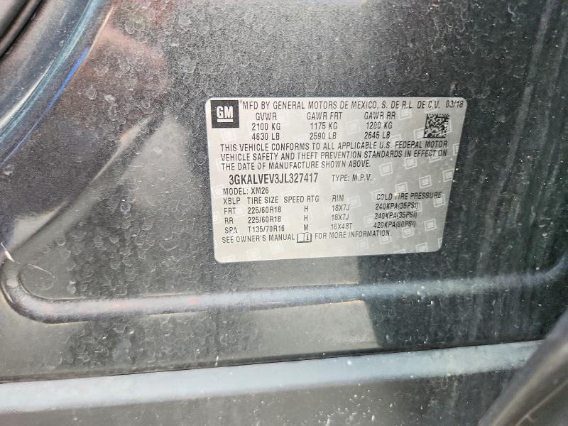 2018 Gmc Terrain მანქანა იყიდება აუქციონზე, vin: 3GKALVEV3JL327417, აუქციონის ნომერი: 60144376