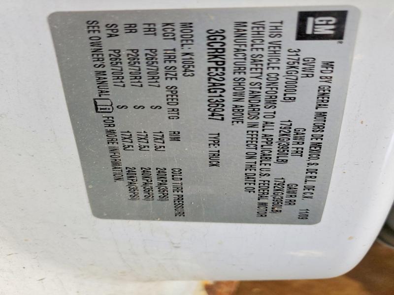 Продажа на аукционе авто 2010 Chevrolet Silverado, vin: 3GCRKPE32AG136947, номер лота: 56193036