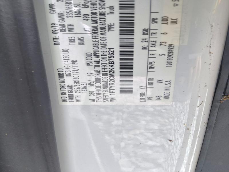 Aukcja sprzedaży 2019 Ford Transit, vin: 1FTYR2CM2KKB75621, numer aukcji: 63490696