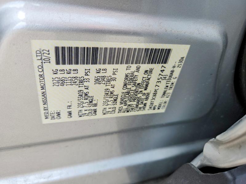 2023 Nissan Rogue მანქანა იყიდება აუქციონზე, vin: 5N1BT3CB8PC735747, აუქციონის ნომერი: 59170056