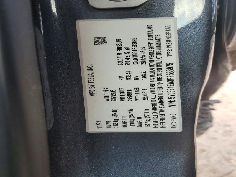 Продажа на аукционе авто 2023 Tesla Model 3, vin: 5YJ3E1EA3PF683975, номер лота: 59649856