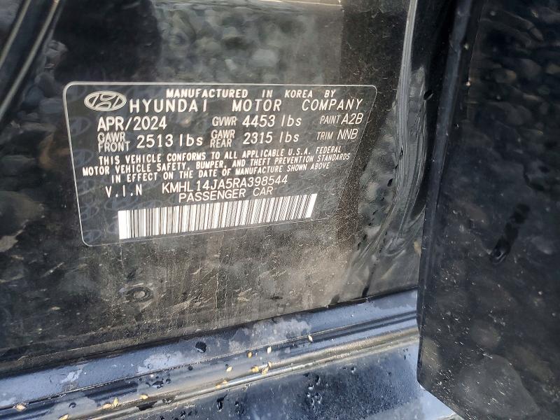 Продажа на аукционе авто 2024 Hyundai Sonata, vin: KMHL14JA5RA398544, номер лота: 61932436