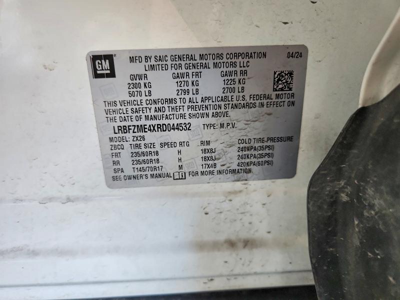 62344336 :رقم المزاد ، LRBFZME4XRD044532 vin ، 2024 Buick Envision مزاد بيع