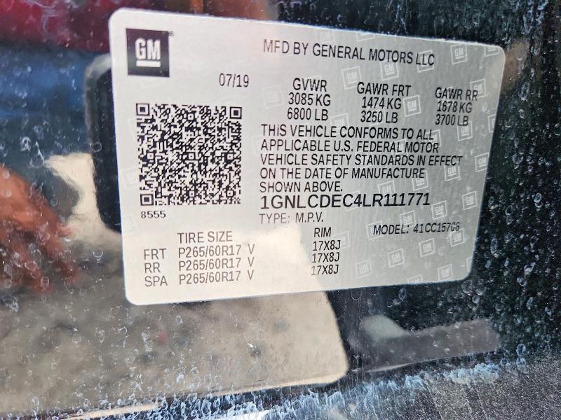 Продажа на аукционе авто 2020 Chevrolet Tahoe, vin: 1GNLCDEC4LR111771, номер лота: 62426496