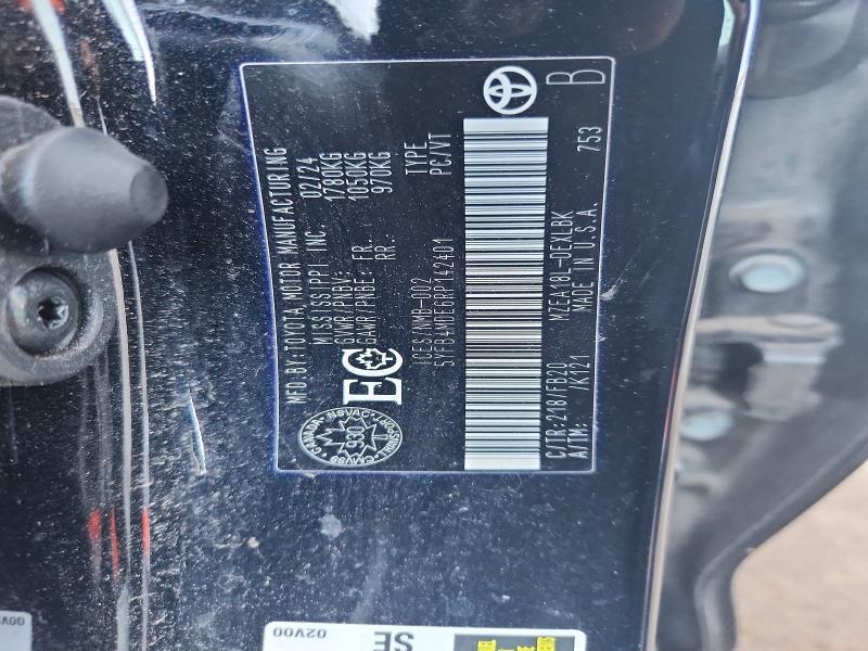 61141876 :رقم المزاد ، 5YFB4MDE6RP142401 vin ، 2024 Toyota Corolla مزاد بيع