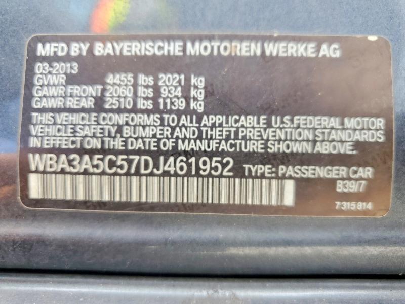 2013 Bmw 328 მანქანა იყიდება აუქციონზე, vin: WBA3A5C57DJ461952, აუქციონის ნომერი: 61387096
