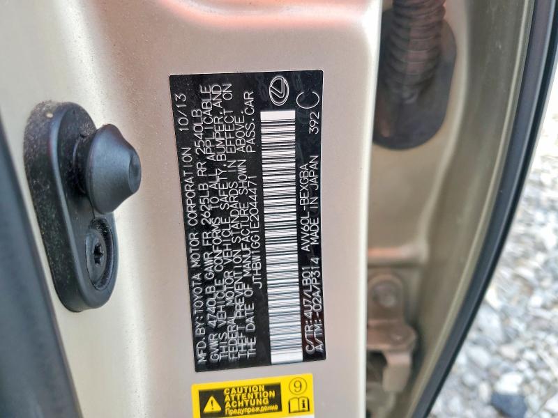 61372406 :رقم المزاد ، JTHBW1GG1E2044471 vin ، 2014 Lexus Es مزاد بيع
