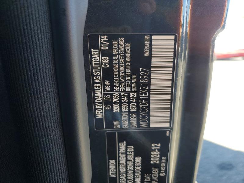 Aukcja sprzedaży 2014 Mercedes-benz G, vin: WDCYC7DF1EX218927, numer aukcji: 61006146