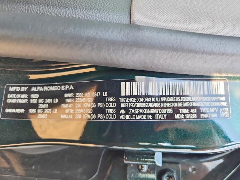 Продаж на аукціоні авто 2021 Alfa Romeo Stelvio, vin: ZASPAKBNXM7D00195, номер лоту: 61140136