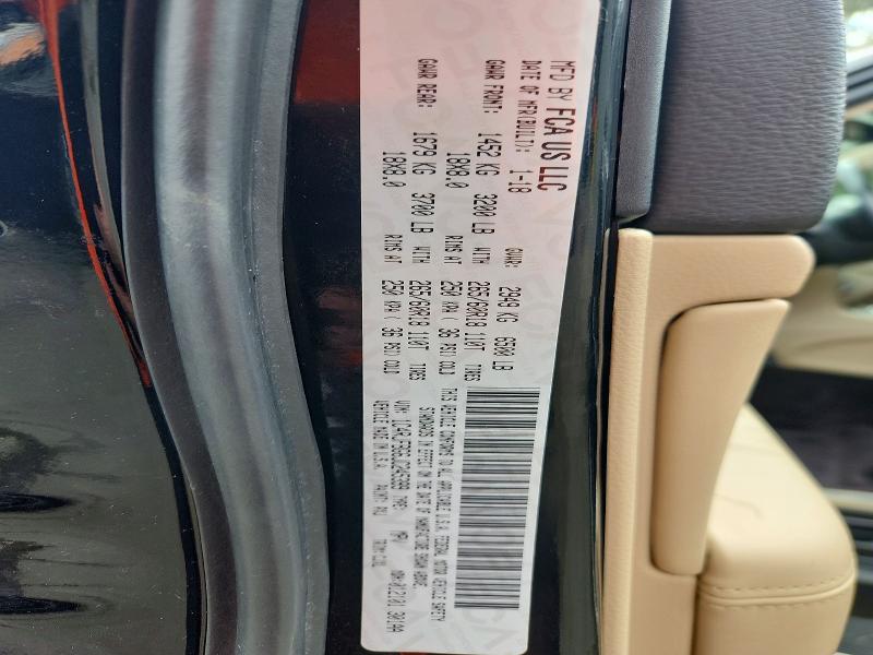 61820136 :رقم المزاد ، 1C4RJFBG6JC245399 vin ، 2018 Jeep Grand Cherokee مزاد بيع