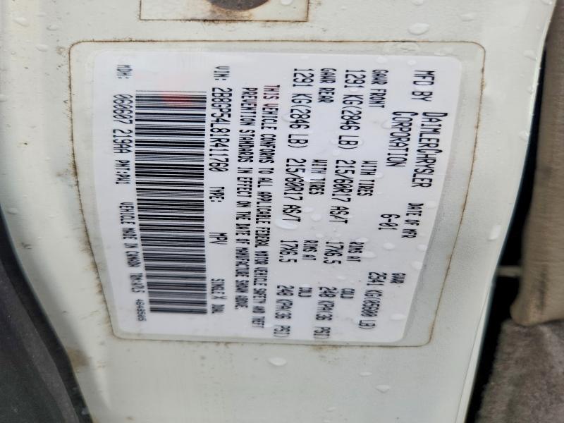Aukcja sprzedaży 2001 Dodge Grand Caravan, vin: 2B8GP54L81R411760, numer aukcji: 61417586