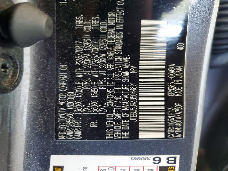 2011 Toyota 4runner მანქანა იყიდება აუქციონზე, vin: JTEBU5JR3B5044891, აუქციონის ნომერი: 61031356