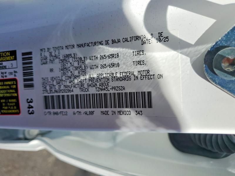 2025 Toyota Tacoma მანქანა იყიდება აუქციონზე, vin: 3TMLB5JN6SM202064, აუქციონის ნომერი: 61386896