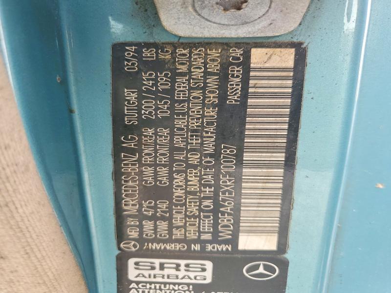 61597086 :رقم المزاد ، WDBFA67EXRF100787 vin ، 1994 Mercedes-benz Sl مزاد بيع