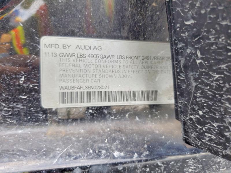 60658716 :رقم المزاد ، WAUBFAFL3EN023021 vin ، 2014 Audi A4 مزاد بيع