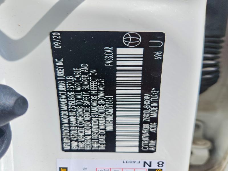 61411496 :رقم المزاد ، NMTKHMBX6LR116421 vin ، 2020 Toyota C-hr مزاد بيع