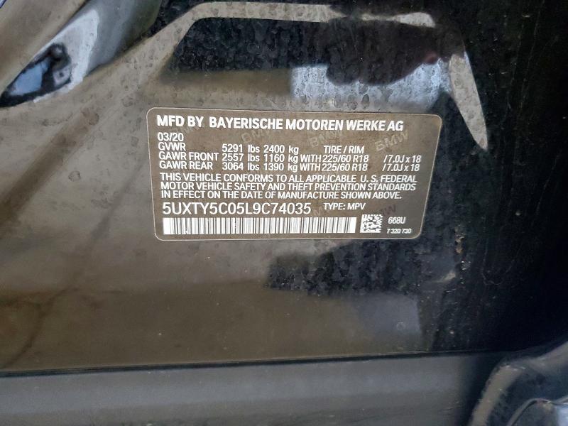 Продаж на аукціоні авто 2020 Bmw X3, vin: 5UXTY5C05L9C74035, номер лоту: 60650986