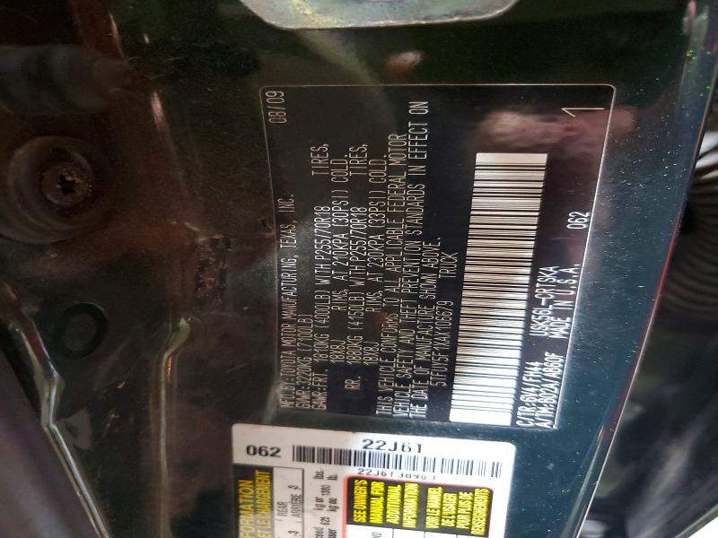 2010 Toyota Tundra მანქანა იყიდება აუქციონზე, vin: 5TFUY5F1XAX106679, აუქციონის ნომერი: 61804336